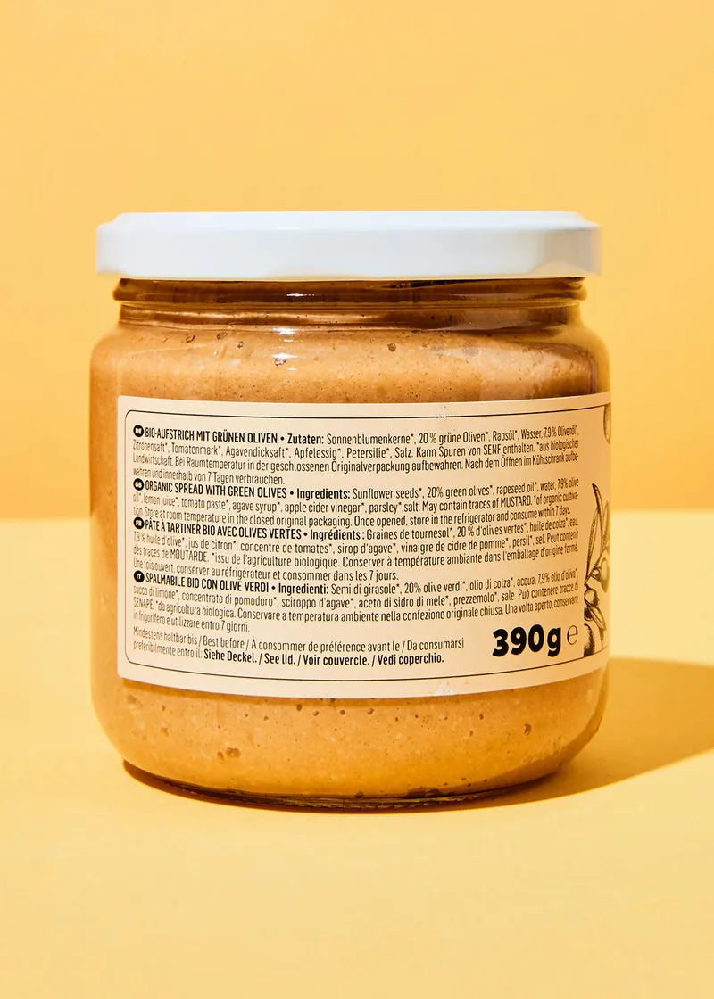 KoRo Grüne Bio Olivencreme 6 x 380 g – Produktbild 5 von 5