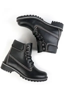 Will's Vegan Store Will's Vegan Store Damen vegan Dock Boots Schwarz – Produktbild 1 von 1