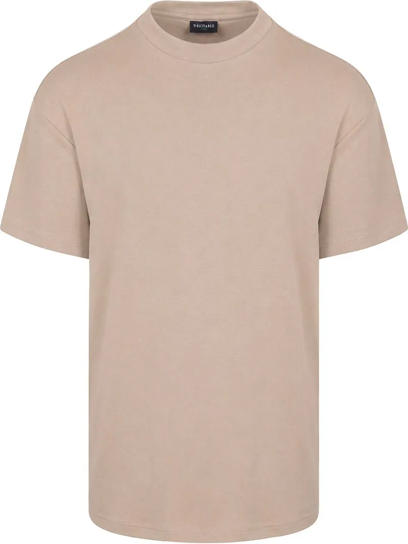 Suitable Suitable Rink T-Shirt Backprint Heavy Jersey Taupe - Größe M, Beige, – Produktbild 3 von 5