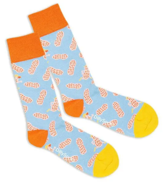 DillySocks DillySocks Socken Peanut Buddy aus Biobaumwoll-Mix, Blau, – Produktbild 2 von 4