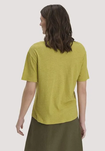 hessnatur hessnatur T-Shirt Oversize aus Leinen und Bio-Baumwolle, Sommermoos, – Produktbild 3 von 5
