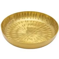 El Puente El Puente Kerzenteller | Fair Trade & Handmade aus Indien, Gold, – Produktbild 1 von 1