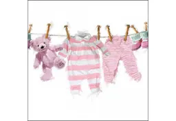 Ambiente Luxury Paper Products Papierserviette, Servietten Papier 33x33cm 3-lag mit Babywäsche & Teddybär Motiv 20 Stk – Produktbild 1 von 1