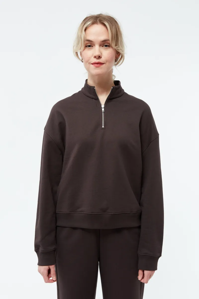 Givn Givn Damen vegan Zip Sweater Gbmagda Kaffeebraun, Braun, – Produktbild 2 von 2