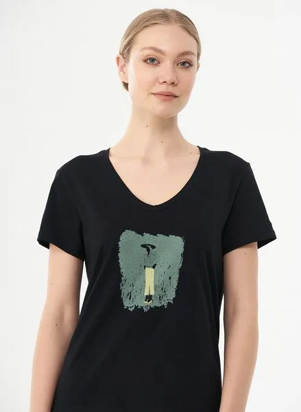 ORGANICATION ORGANICATION T-Shirt aus Bio-Baumwolle mit Print, Black, – Produktbild 1 von 4