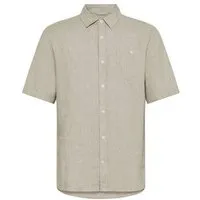 KnowledgeCotton Apparel KnowledgeCotton Apparel Kurzarm-Hemd Custom Fit Leinen, Twill - yarndyed, – Produktbild 1 von 1