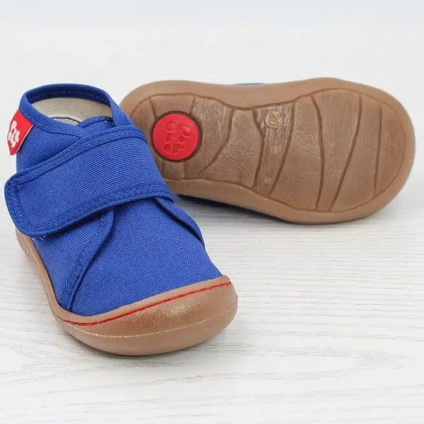 Pololo Pololo Halbschuh/ Lauflerner "Primero" aus Baumwolle, Größen 20-27, Blau, – Produktbild 3 von 4