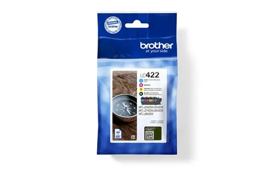 Brother Brother 4er Set Tintenpatronen LC-422BK/C/M/Y schwarz, cyan, magenta, gelb – Produktbild 2 von 2