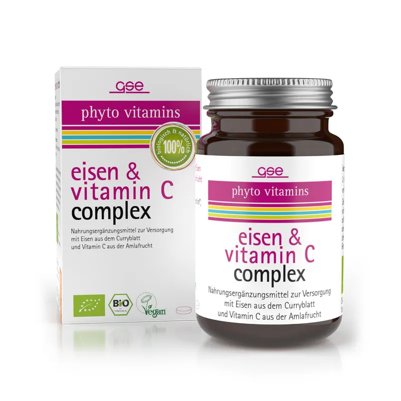 GSE Vertrieb Biologische Nahrungsergänzungs- & Heilmittel eisen & vitamin C complex 60 St Tabletten – Produktbild 1 von 1