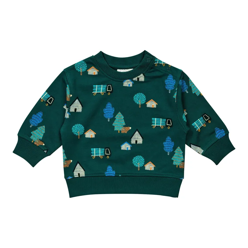 Sense Organics Sense Organics Sweatshirt Bären Fahrzeuge, Gruen | mehrfarbig, – Produktbild 1 von 1