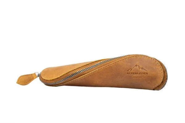 Alpenleder Alpenleder Stifteetui, Mäppchen DRAHDI, Cognac, – Produktbild 1 von 2
