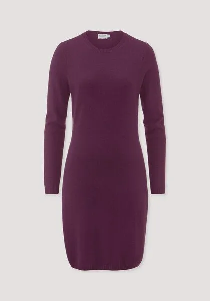 hessnatur hessnatur Strickkleid Regular aus Bio-Schurwolle mit Cashmere, Fuchsia, – Produktbild 4 von 4