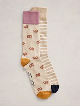 White Stuff 2er-Pack Socken Bretzel - 44-46 – Produktbild 1 von 1