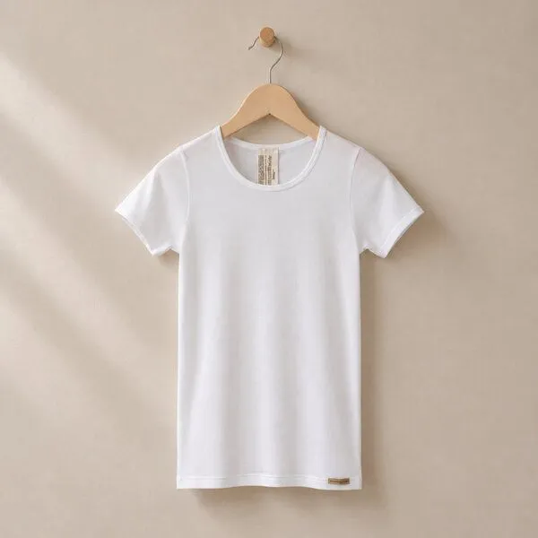 comazo|earth comazo|earth Fairtrade Natur Kinder Shirt kurzarm | GOTS zerftifiziert, Weiss, – Produktbild 5 von 5