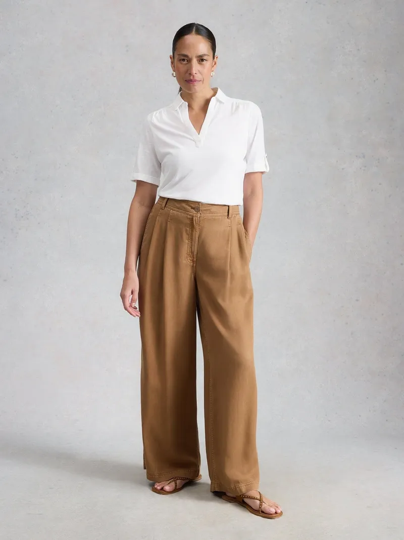 White Stuff Jerseybluse Allie - 42, Reines weiß, – Produktbild 2 von 4