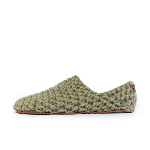 Kingdom of Wow Kingdom of Wow - Handgefertigte Hausschuhe aus Wolle - Unisex The Original, Winter moss, – Produktbild 1 von 5