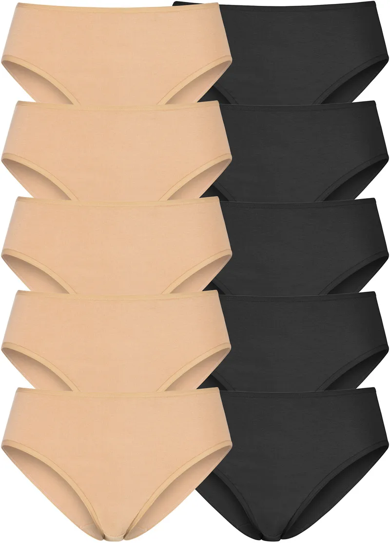 petite fleur by Lascana Jazz-Pants Slips beige, schwarz, Beige, schwarz, – Produktbild 1 von 3