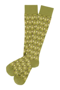 Tranquillo Kniestrümpfe Palomaa - green leaves / 35–38 – Produktbild 1 von 1