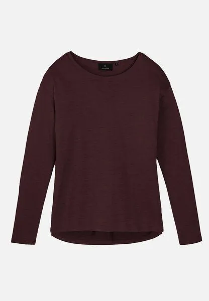 recolution Damen Longsleeve aus LENZING ECOVERO Viskose - FUCHSIA - recolution, Dark plum (lila), – Produktbild 1 von 4