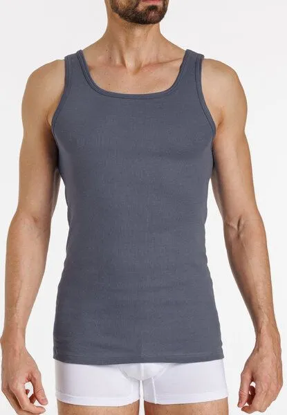 Haasis Bodywear Haasis Bodywear Herren Unterhemd Feinripp 5er Pack, Mittelgrau, – Produktbild 3 von 4