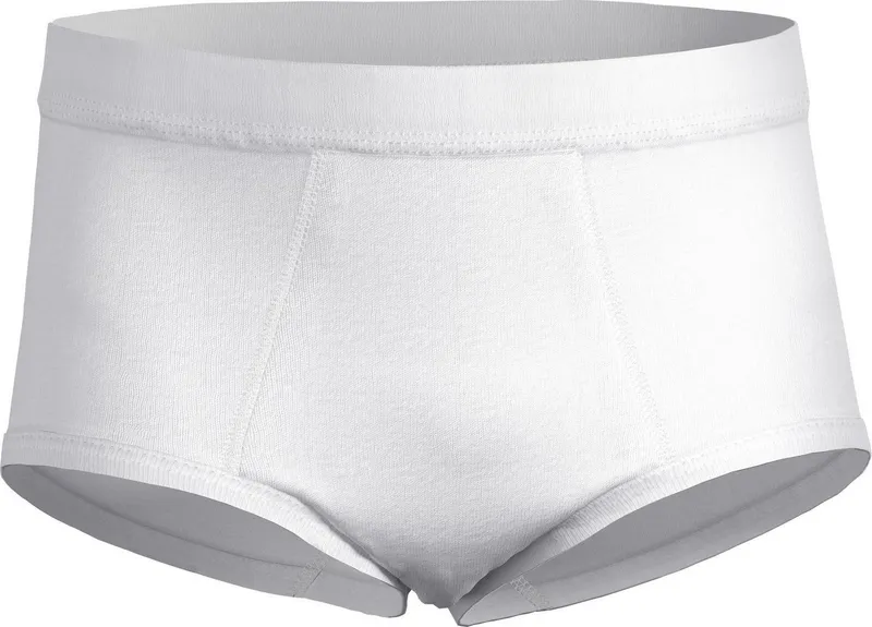 HERMKO Inkontinenzslip 993265 Inkontinenz Slip mit Weichbund aus Bio-Baumwolle Feinripp, Weiß, – Produktbild 2 von 5