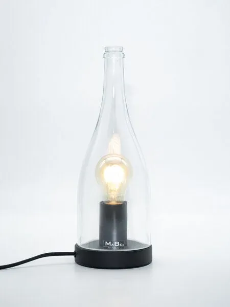 MaBe MaBe TischLeuchte 2in1 Bordeaux 1,5l Sekt, Red, – Produktbild 2 von 3