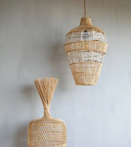Bazar Bizar Bazar Bizar The Vase Pendelleuchte Ø 35 cm aus natürlichem Rattan – Produktbild 2 von 4