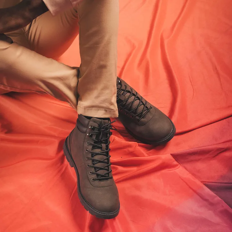 NAE NAE Herren vegan Stiefel Adar Grau, Dunkelgrau, – Produktbild 2 von 2