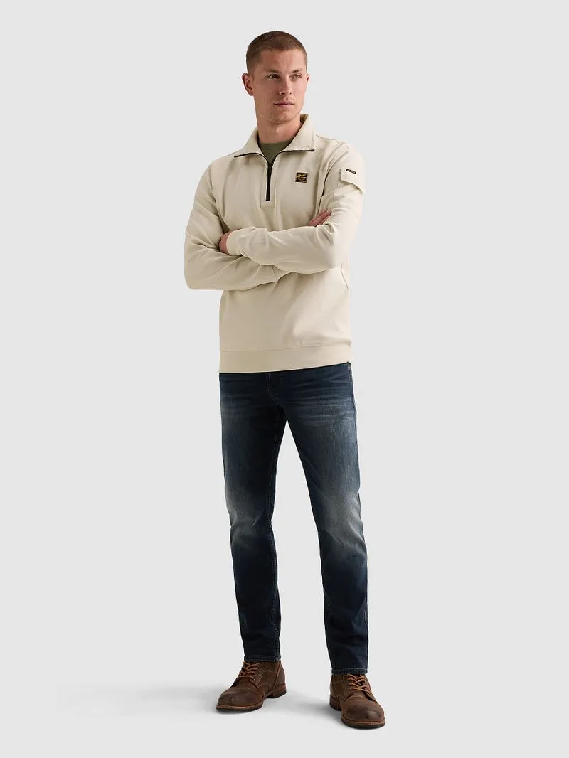 PME Legend PME Legend Half Zip Sweater Bone White - Größe XXL, Wollweiß, – Produktbild 1 von 5