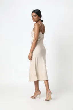 Neu Nomads Neu Nomads Damen vegan Kleid Bias Slip Champagner – Produktbild 1 von 1