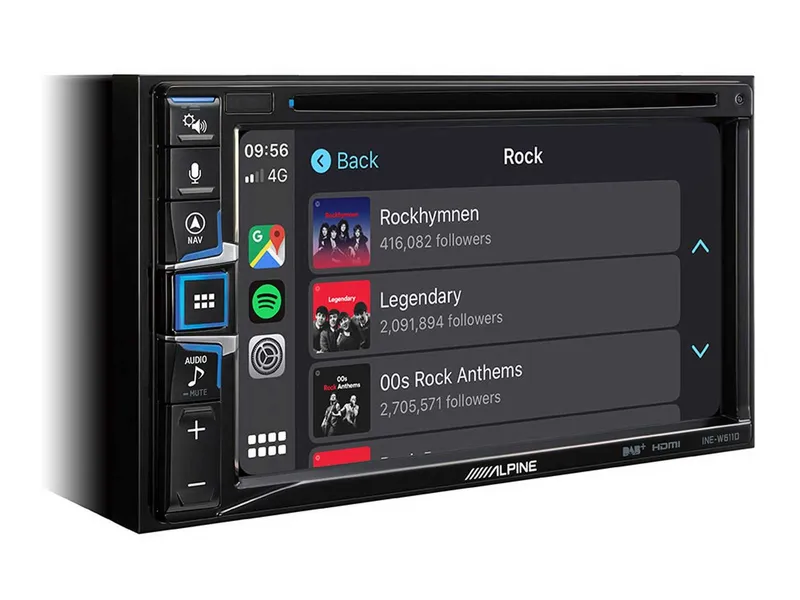 Alpine Alpine INE-W611D 2-DIN 6,5 Zoll Navigationssystem Apple Car Play Android Autoradio (RDS, AM/FM Radio, Animiertes Display, Freisprecheinrichtung, 2 DIN), Schwarz, – Produktbild 4 von 5