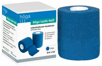 Höga-Pharm HÖGA LASTIC haft Binde 8 cmx5 m blau 1 St Binden – Produktbild 1 von 1