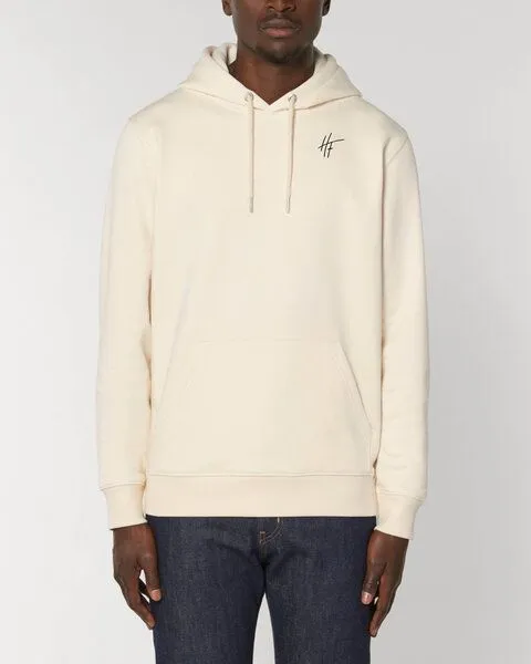 Human Family Human Family Bio Unisex Basic Hoodie - "HF", Natural, – Produktbild 4 von 4
