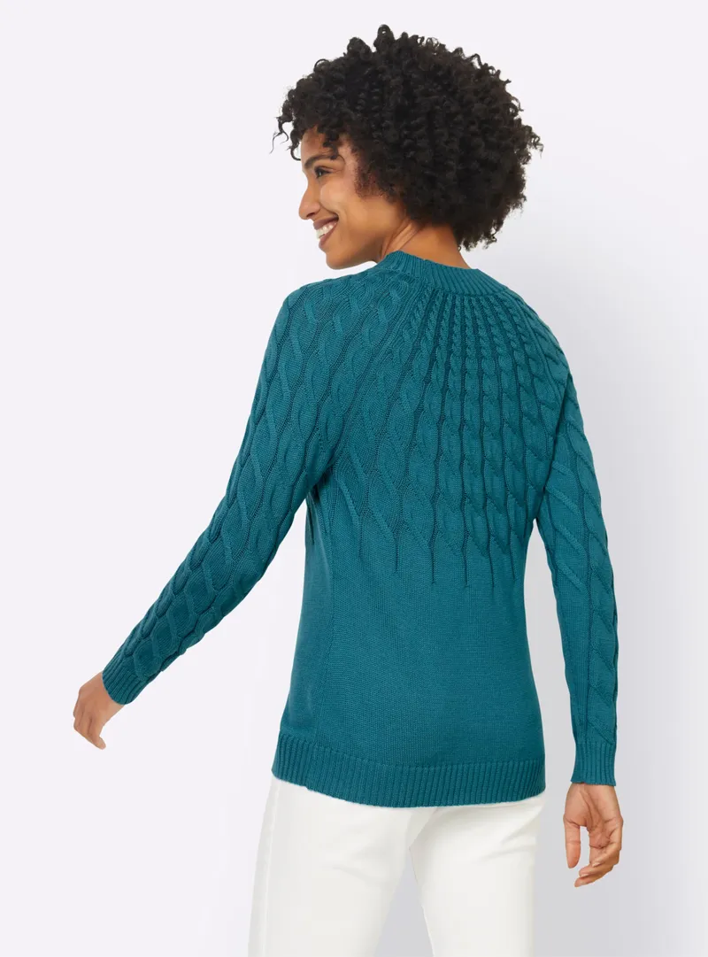 heine Stehkragenpullover, Aquapetrol, – Produktbild 2 von 2