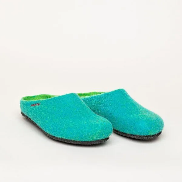 Magicfelt Magicfelt Filz-Hausschuh 709 aus 100% Merino-Wolle für Damen & Herren, Grün, – Produktbild 1 von 4