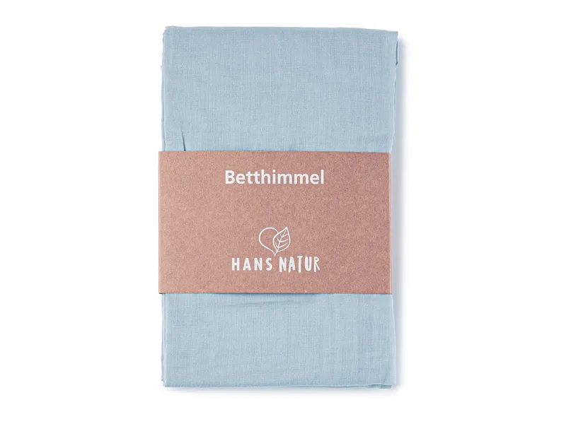 HANS NATUR Betthimmel Baldachin Bio-Baumwolle hellblau 115 x 300 cm, Blau, – Produktbild 1 von 2