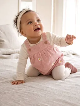 Vertbaudet Baby-Set aus Cord-Latzhose – Produktbild 1 von 1