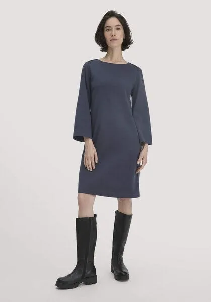 hessnatur hessnatur Jersey Kleid Mini Regular aus Bio-Baumwolle, Marine, – Produktbild 1 von 4