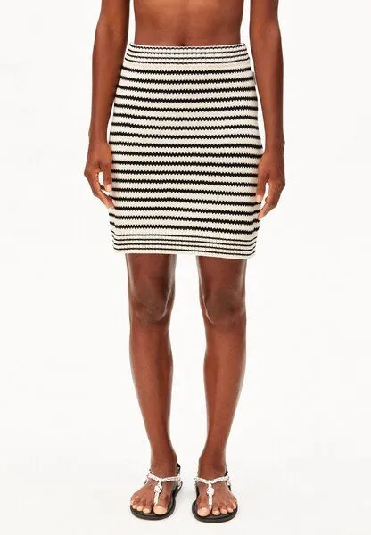 ARMEDANGELS ARMEDANGELS STRIPE Damen Rock aus 100% Bio-Baumwolle, Undyed-black, – Produktbild 1 von 4
