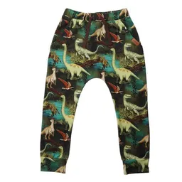 Walkiddy Kinder Jogginghose GOTS zertifiziert – Grün mit Dinosauriermuster, Bund mit Kordel, weich & bequem | von Walkiddy – Produktbild 1 von 1
