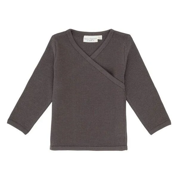 Sense Organics sense-organics Wanda: Wickeljacke aus Waffel-Jersey von Sense Organics, Dark grey, – Produktbild 1 von 4