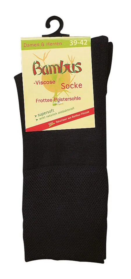 Wowerat Basicsocken 3 Paar Bambus Viskose Socken Wellness-Socken mit Polstersohle – Produktbild 2 von 2