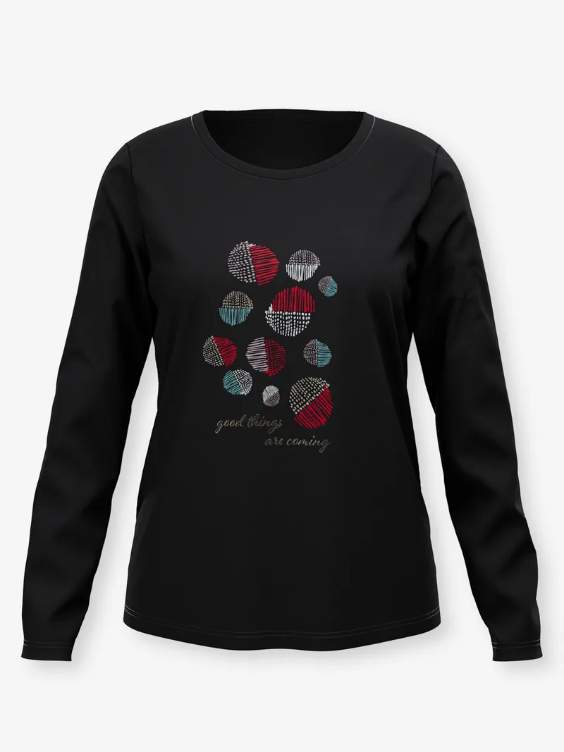 Witt Langarmshirt schwarz, Schwarz, – Produktbild 1 von 3