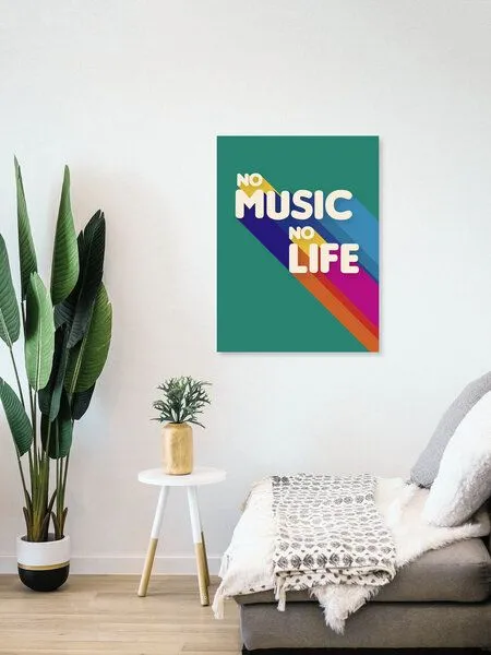 Photocircle Photocircle Poster / Leinwandbild - No music no life – Produktbild 4 von 4