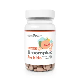GymBeam Kids GymBeam Kids B-Komplex für Kinder zum Kauen 120 Tabletten Aprikose – Produktbild 1 von 1