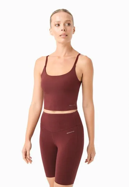 ORGANICATION ORGANICATION TARRA | Crop-Top aus Bio-Baumwolle, Bordeaux, – Produktbild 3 von 4