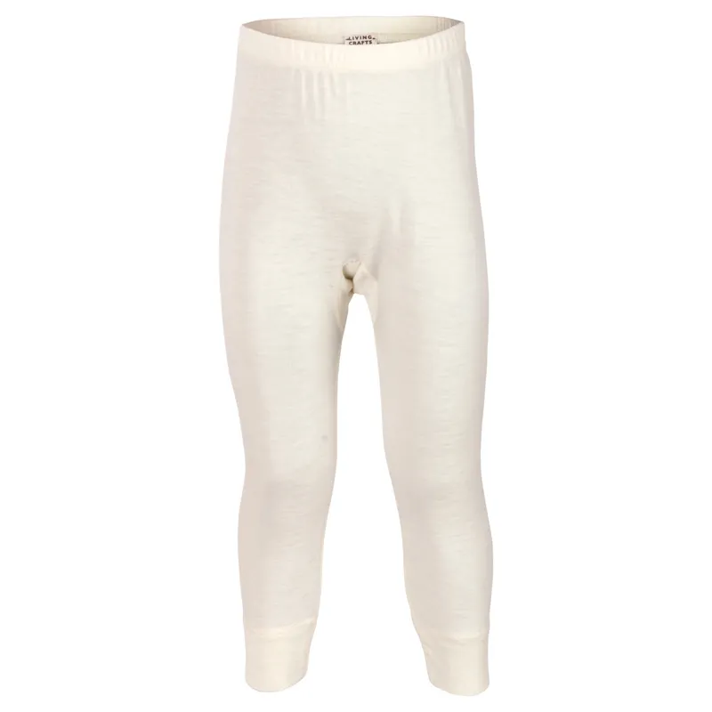 Living Crafts LIVING CRAFTS - Kinder Lange Unterhose - Beige (70% Bio-Wolle; 30% Seide), Nachhaltige Mode, Bio Bekleidung, Beige, – Produktbild 1 von 1