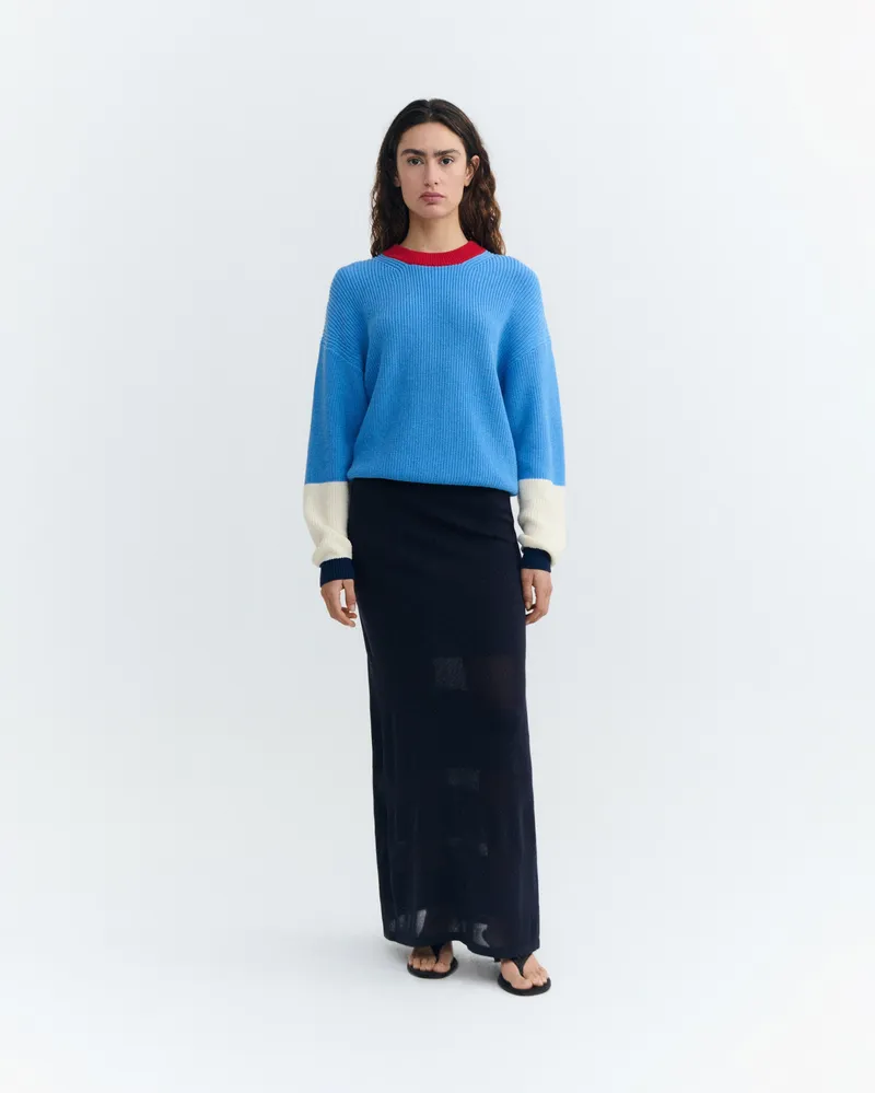 thinking mu Thinking MU Damen vegan Pullover Carmen Blau, Blau, – Produktbild 1 von 2