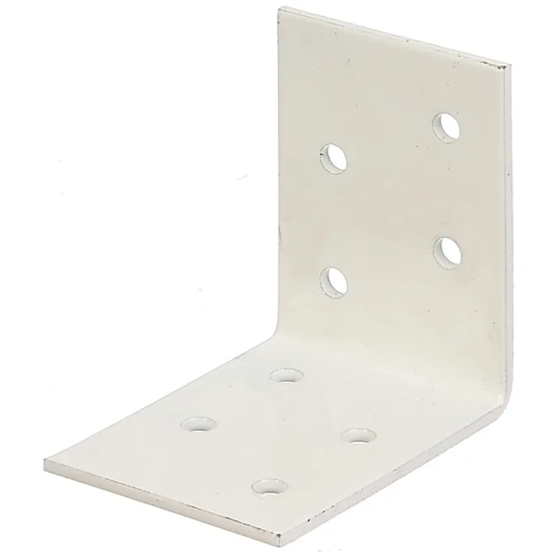 Alberts ALBERTS Winkelverbinder, verzinkt, weiß kunststoffbeschichtet, TxHxB 50x50x40 mm – Produktbild 1 von 1