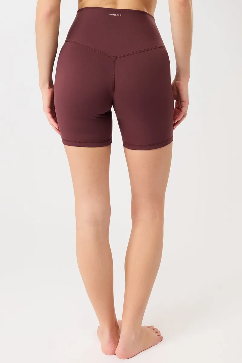 mandala MANDALA Damen vegan Biker Shorts Ruby Rot, Dunkelrot, – Produktbild 2 von 2